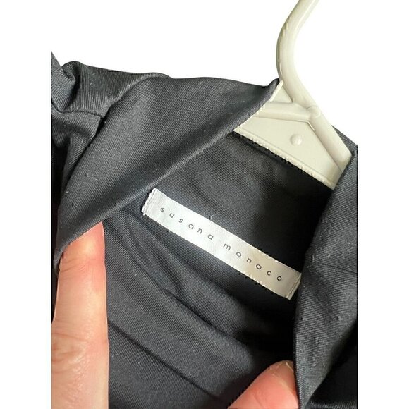 SUSANA MONACO WOMEN Cropped Black Blazer Jacket, SMALL - Picture 5 of 5